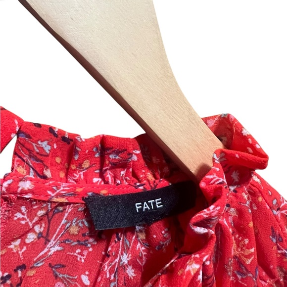 Fate High neck floral smocked balloon sleeve blouse - Picture 8 of 12